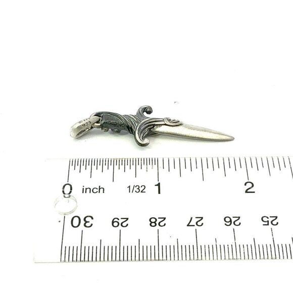 David Yurman Dagger Amulet Pendant Sterling Silver Estate DY662 - Picture 5 of 5